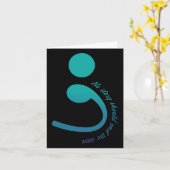 Dragonfly Warrior Semicolon Suicide Prevention Awa Kaart (Gele Bloem)