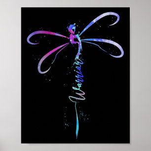 Dragonfly Warrior Semicolon Suicide Prevention Awa Poster
