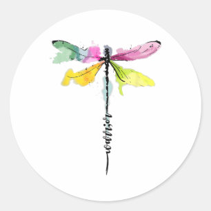 Dragonfly Warrior Semicolon Suicide Prevention Awa Ronde Sticker