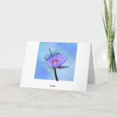 Dragonfly Water Lily Moederdag Kaart (Achterkant)