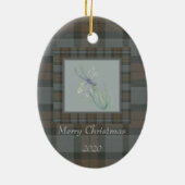 Dragonfly Waterverf Fraser Clan kerstmis Keramisch Ornament (Achterkant)