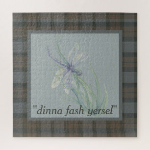 Dragonfly Waterverf Fraser Clan Tartan Pset Legpuzzel