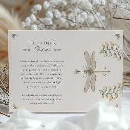  Dragonfly Wedding Informatie Kaart