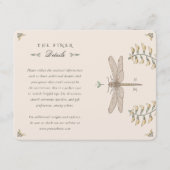 Dragonfly Wedding Informatie Kaart (Voorkant)