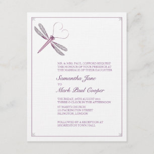 Dragonfly Wedding Invitations Kaart