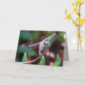 Dragonfly-Wenskaart Kaart (Gele Bloem)