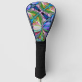 Dragonfly Wildflower Garden Abstract Bloemen Golfheadcover (Voorkant)