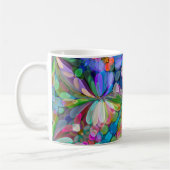 Dragonfly Wildflower Garden Abstract Bloemen Koffiemok (Links)