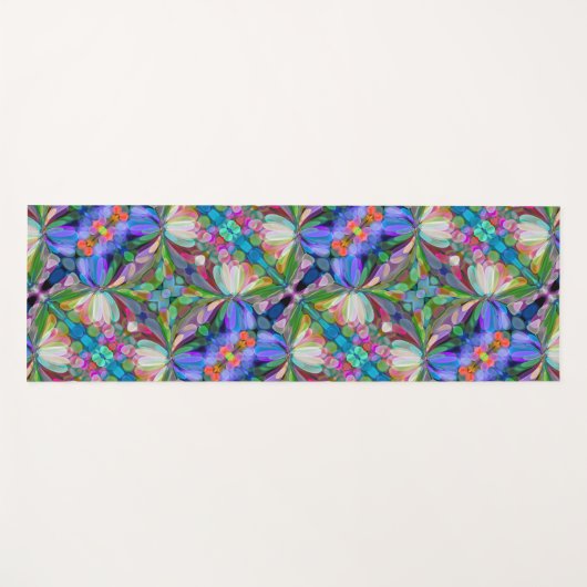Dragonfly Wildflower Garden Abstract Bloemen Yogamat (Voorkant (horizontaal))