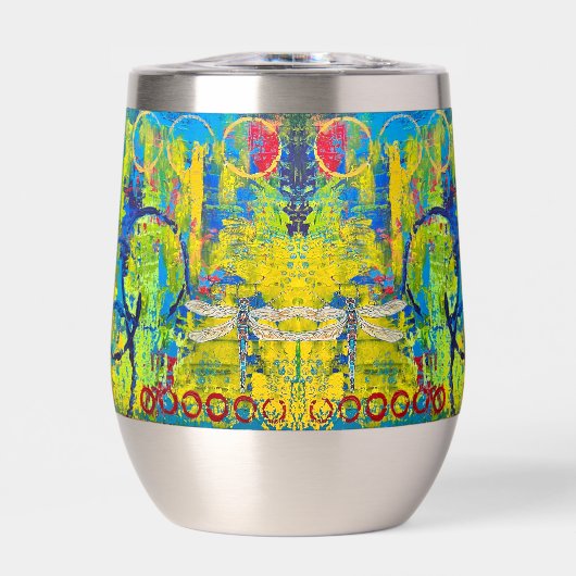 Dragonfly Wine Tumbler warm of koud (Voorkant)