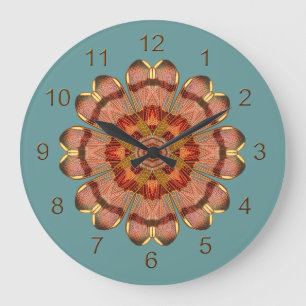 Dragonfly Wing Mandala Wall klok