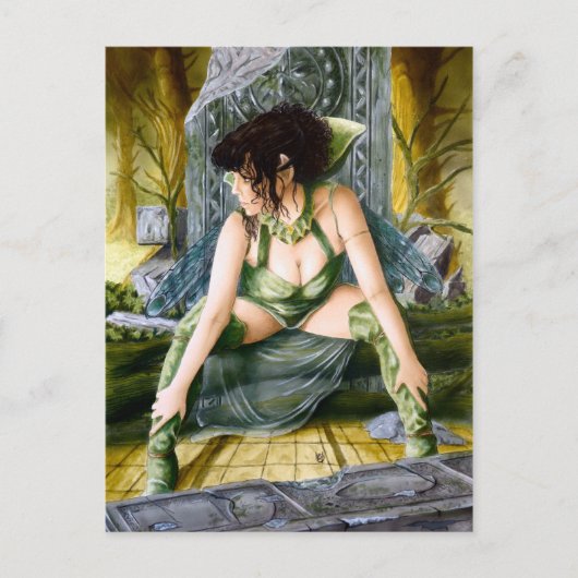 Dragonfly Winged Elf Briefkaart (Voorkant)