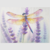 Dragonfly With Lavender Flowers Tissuepapier (Voorkant)
