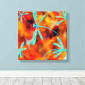 Dragonfly woestijn canvas afdruk (Insitu (Houten vloer))