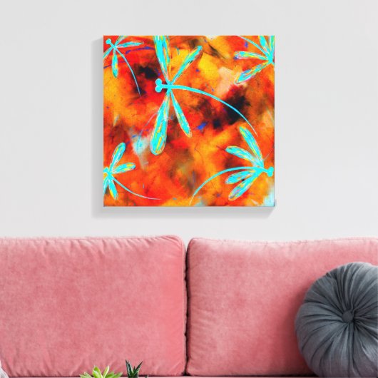 Dragonfly woestijn canvas afdruk (Insitu (Woonkamer))