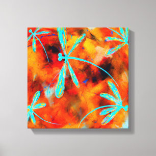 Dragonfly woestijn canvas afdruk