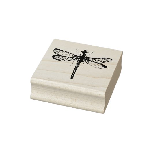 Dragonfly Wood Art Stamp Rubberstempel (Stempel)