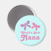 Dragonfly World's Best Nana Gift Magneet (Voorkant / Achterkant)