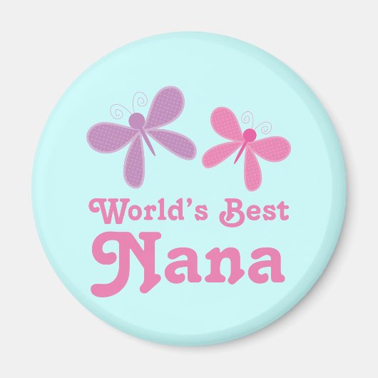 Dragonfly World's Best Nana Gift Magneet (Voorkant)