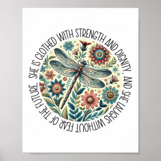 Dragonfly ze is bekleed met kracht en versterker; poster