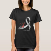 Dragonfly Zebra Ribbon Neuroendocrine Cancer Aware T-shirt (Voorkant)
