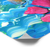 Dragonfly Zee Glass Mix Media Collage Poster (Hoek)