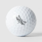 Dragonfly Zendoodle Golfballen (Voorkant)