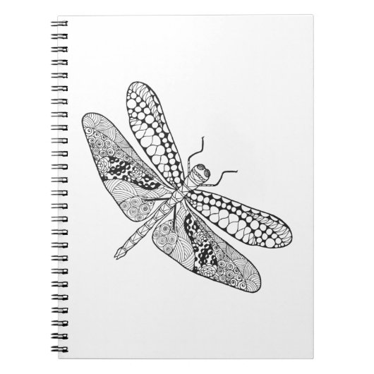 Dragonfly Zendoodle Notitieboek (Voorkant)