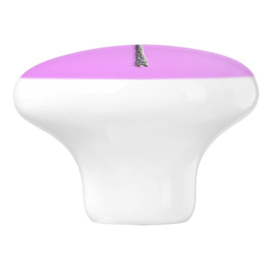 Dragonfly - zilver, goud, paars en zwart keramische knop (Zijkant)