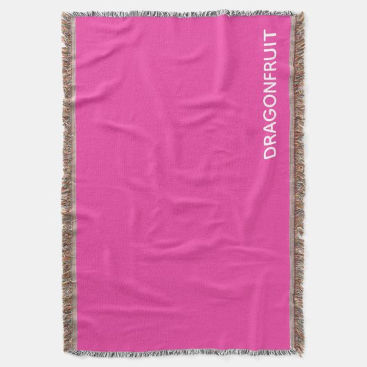 Dragonfruit roze kleurnaam deken (Voorkant Verticaal)