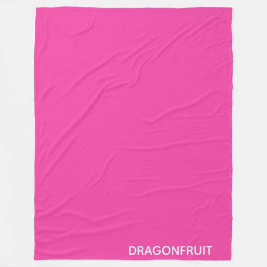 Dragonfruit roze kleurnaam fleece deken (Voorkant)