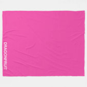 Dragonfruit roze kleurnaam fleece deken (Voorkant (Horizontaal))