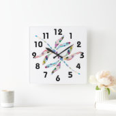 Dragonfus-wandklok Vierkante Klok (Huis)