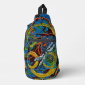 dragongfly abstracte Sling Bag (Voorkant)