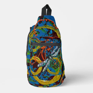 dragongfly abstracte Sling Bag