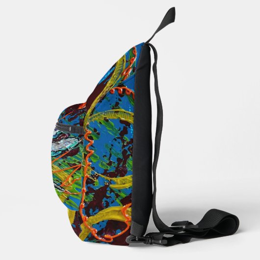 dragongfly abstracte Sling Bag (Rechts)