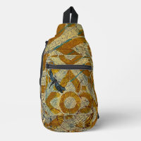 dragongfly abstracte Sling Bag