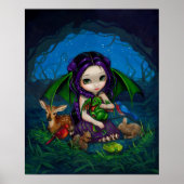 Dragoning Garden 3 fantasy fairy draak Art Print (Voorkant)
