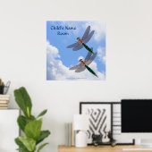 Dragonlies Blue Sky Nature Kids Room Poster (Bureau à domicile)