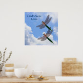 Dragonlies Blue Sky Nature Kids Room Poster (Cuisine)