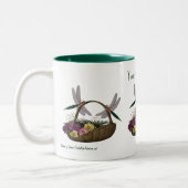 Dragonlies Sur Panier De Fleurs Mug De Café (Gauche)