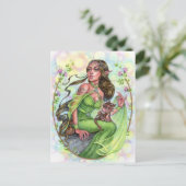 Dragonling Briefkaart Elves Sprookje Fantasy (Staand voorkant)