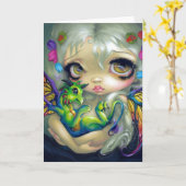 "Dragonling chéri carte de voeux d'IV" (Fleur jaune)