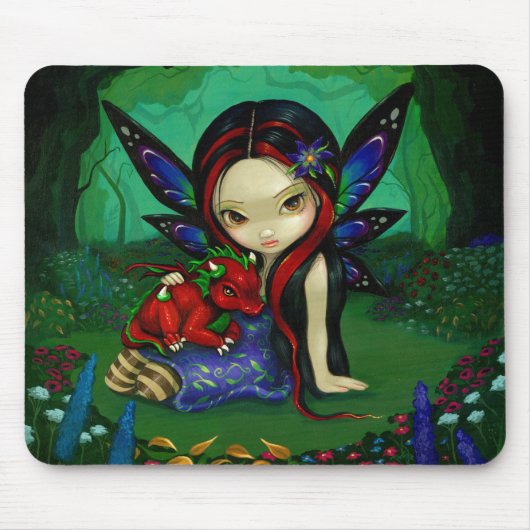 "Dragonling Garden I" Mousepad Muismat (Voorkant)
