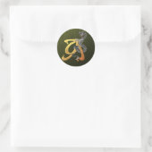 Dragonlore Initiaal A Ronde Sticker (Tas)