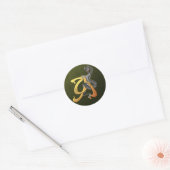 Dragonlore Initiaal A Ronde Sticker (Envelop)