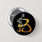 Dragonlore Initiaal B Ronde Button 5,7 Cm (Voorkant /achterkant)