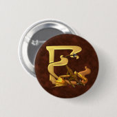 Dragonlore Initialen E Ronde Button 5,7 Cm (Voorkant /achterkant)