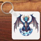 Dragonne de porte-clés sortant d'un œuf de cristal (Recto)
