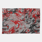 Dragons Abstracte kunst Theedoek (Horizontaal)